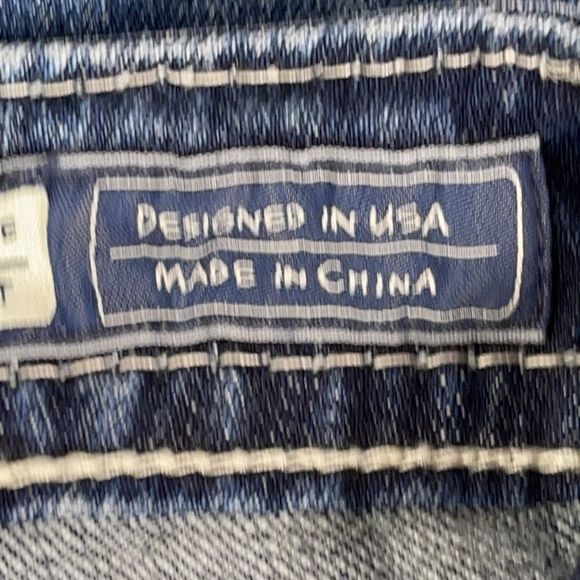 Miss Me Signature Blue Jeans Low Rise Straight Cross Pocket Jeans Size 2… - Picture 8 of 13